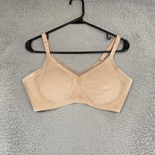 Honeylove Crossover Bra Womens Large Beige V Neck Mesh Wireless T Shirt Everyday