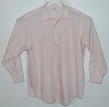 Brooks Brothers 346 Men Long Sleeve Dress Shirt 18-4/5 Cotton Solid Pink