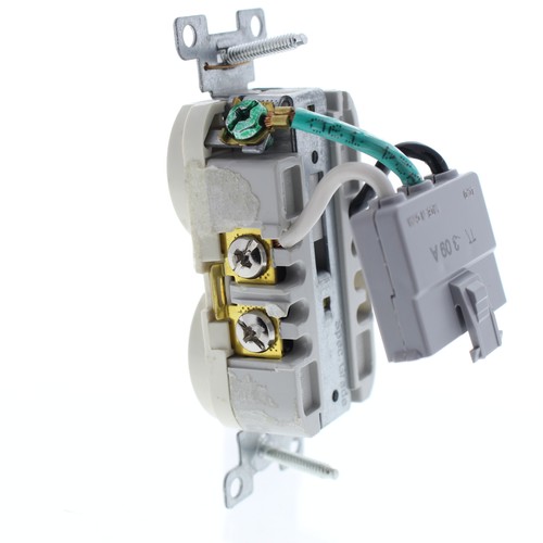 Cooper TRBR20LAM Light Almond 20A Tamper Resistant Duplex Receptacle 5-20R 125V - Picture 4 of 5