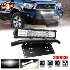 Colight Led Light Bar 20inch 326w Combo And Front License Plate Mounting Bracket