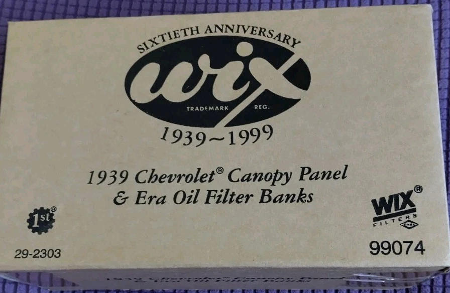 1939 Chevrolet Canopy Panel & Era Filter Coin Banks / Cars New Original Seal  - Image 3 of 4