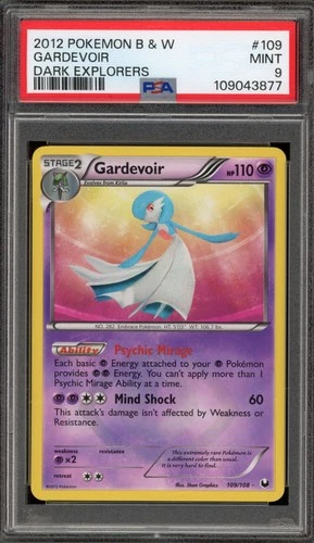 Pokemon Gardevoir Dark Explorers Holo Secret Rare #109 PSA 9 Mint