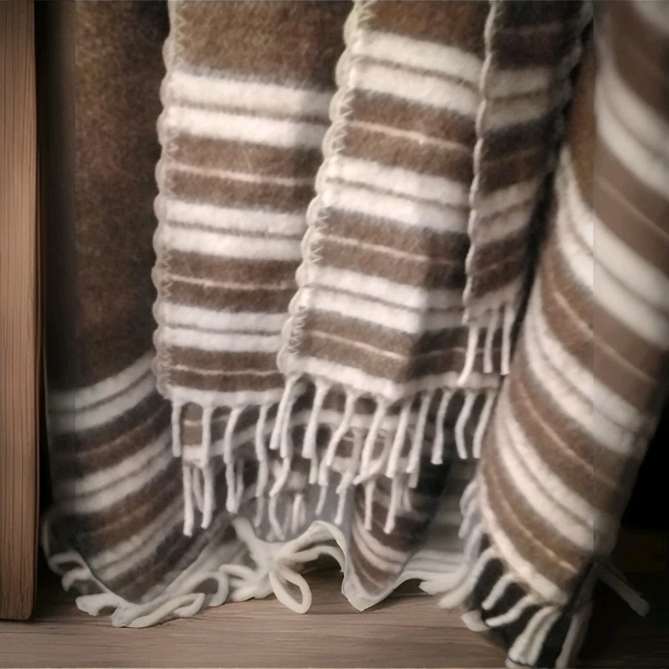 MONTEZA'S Vintage Alpaca Poncho & Attached Scarf Made in Peru AWESOME - Image 2 of 4