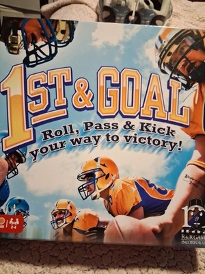 Rare1st & Goal Board Game Complete Roll Pass & Kick Your Way to Victory Football