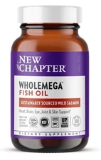 New Chapter Wholemega Fish Oil 1000mg 180 Softgels Omega-3 D3 Astaxanthin