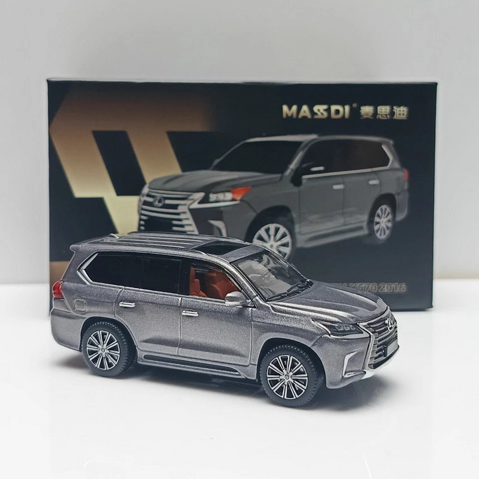 MASDI 1/64 比例 LEXUS LX570 SUV 灰色压铸汽车模型玩具收藏礼物 — 第 4/4 张图片