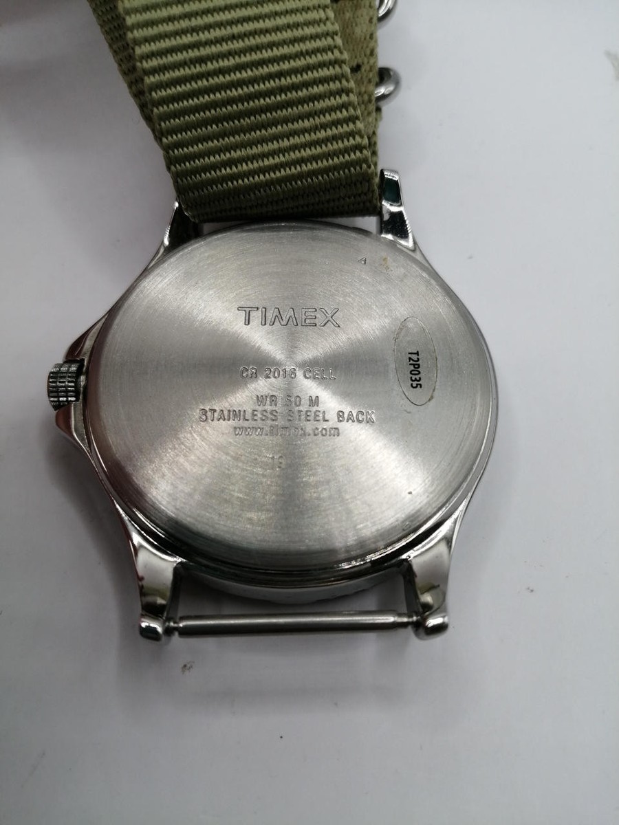 Timex Quartz Watch CR2016 Cell with Box and Stand Used