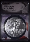 2022-W *Burnished* American Silver Eagle First Strike Coin "ANACS SP70"