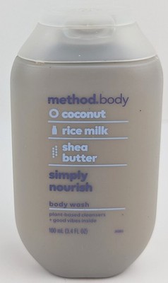 Method Simply Nourish Body Wash 3.4fl.oz./100ml Travel Size