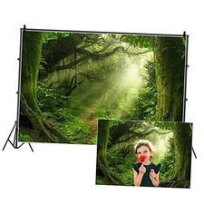 Jungle Forest Backdrop Old Trees Green Vine Dirt Road Fairytale 10x8ft