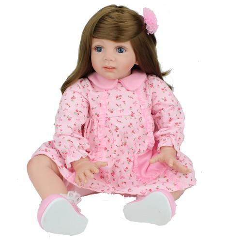 Muñecas bebé renacido realistas de 24 pulgadas hermosa niña recién nacida muñeca regalo de Navidad - Imagen 5 de 6