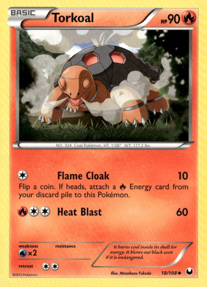 Torkoal Uncommon Dark Explorers 18/108 Pokémon TCG