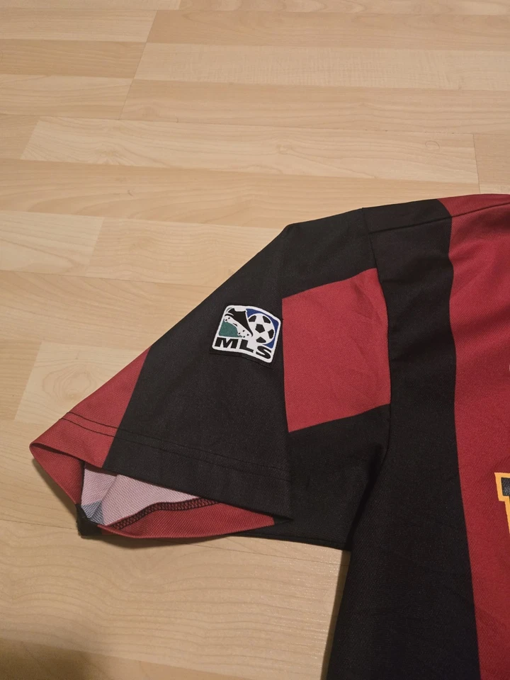 Camiseta deportiva vintage MLS Metrostars años 90 auténtica Home Kit para hombre mediana Foto 3 de 4