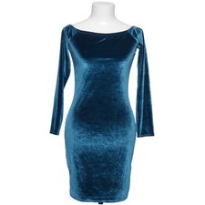 NLY One, Cocktailkleid, Größe: M, Blau, Einfarbig, Samt, Damen #Sm5