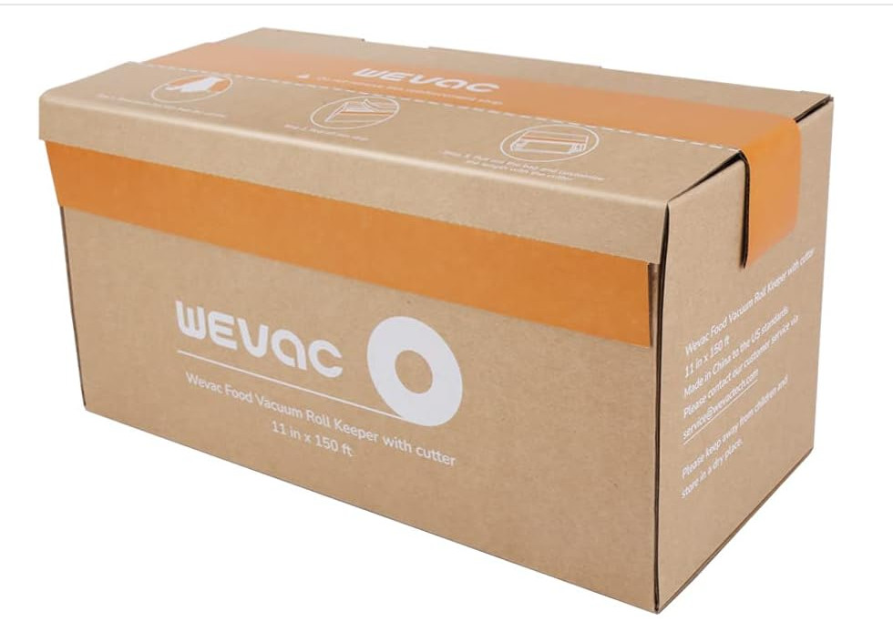 Wevac 11” x 150’ Vacuum Seal Roll with Cutter, BPAFree, Commercial Grade