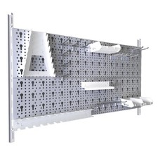 11300-00211= Werkzeugwand 23 teilig Lochwand 800x400mm wei&szlig;alu Haken Lochwand