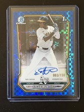 Edgar Montero 2026 Chrome Prospects Autograph Blue X-Fractor #CPA-EM, #d 083/150