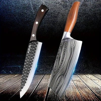 1-2PCS Professional Santoku Utility Paring Knife Sharp Kitchen Chopper Sale