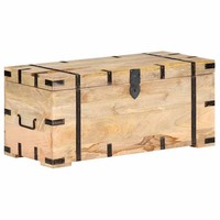 Mangoholz Massiv Truhe Sitztruhe Truhenbank Aufbewahrungsbox Flurbank Vidaxl