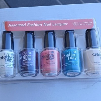 CND Creative Play Nail Lacquer Set, 5 Colors, Multicolor, 0.46 fl oz Each
