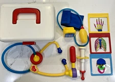 VTG 8 Piece Playwell Junior Medical Kit Set Children’s Doctor/Nurse w/Case