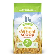 sWheat Scoop Multi-Cat Natural Clumping Wheat Cat Litter, 15lb