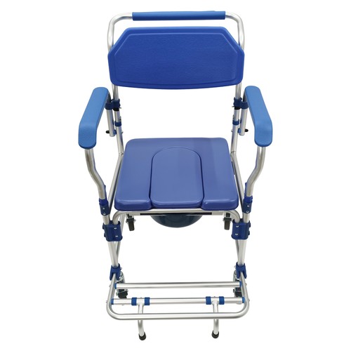 Folding Commode Chair Elderly Potty Chair Patients Bathroom Safety Toilet Chair - Picture 2 of 19