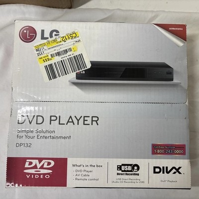 *NEW* LG DP132 DVD Player New Sealed USB Recording Divx Playback AV Cable Remote