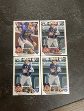 2023 Topps Brice Turang 4 Card Rookie Lot Brewers Base, Debut, Holiday Rc!!! 🔥