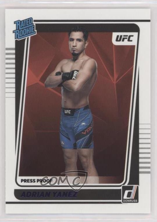 2022 Donruss UFC Rated Press Proof Purple Adrian Yanez #209 Rookie RC 4z8