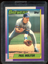 VERY RARE Paul Molitor 1990 Topps Tiffany NM-MT+ Brewers HOF 5,000 Sets FREE DEL