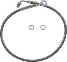 Drag Specialties 1741-5826 Extended Stainless Steel Front Brake Line Kit-Clear