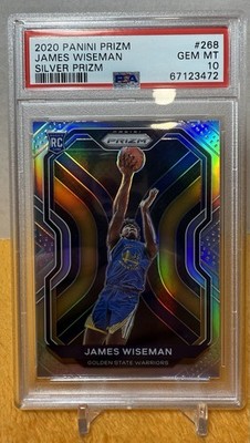 Silver Prizm James Wiseman #268 PSA 10 RC + Hoops Teal Expl.  PSA 10 Pop 9+ Lot
