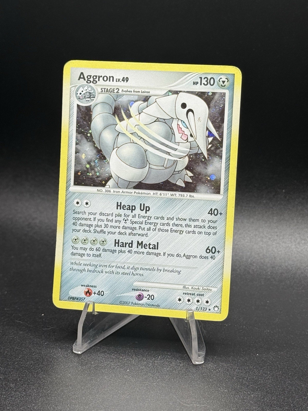 Pokemon Aggron 1/123 Mysterious Treasures Holo