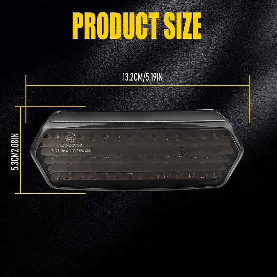 LED Motorcycle Brake Light Tail Integrated Signal Turn For Honda Grom125 MSX125 - Image 4 of 4