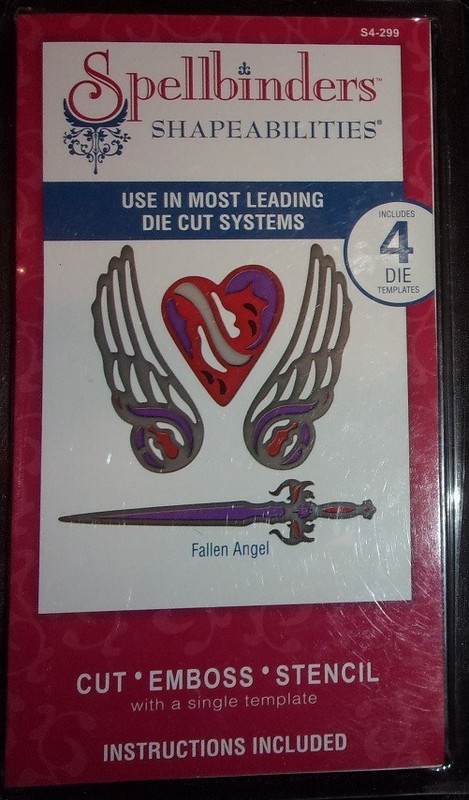 Spellbinders Shapeabilities Embossing Stenciling & Cutting Dies FALLEN ANGEL NIP