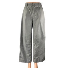 Cider Women's Gray High Rise Baggy Wide Leg Palazzo Trousers Dress Pants Size XS