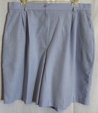 Vintage 80s Sag Harbor Shorts Womens Blue High Waist Pleated Size 18 Mom Grandma