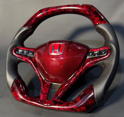 Honda Civic 2007-12 Forged Carbon Fiber Steering Wheel - Picture 3 of 4