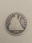 1876-CC Seated Liberty Silver Quarter 25C - Carson City Mint