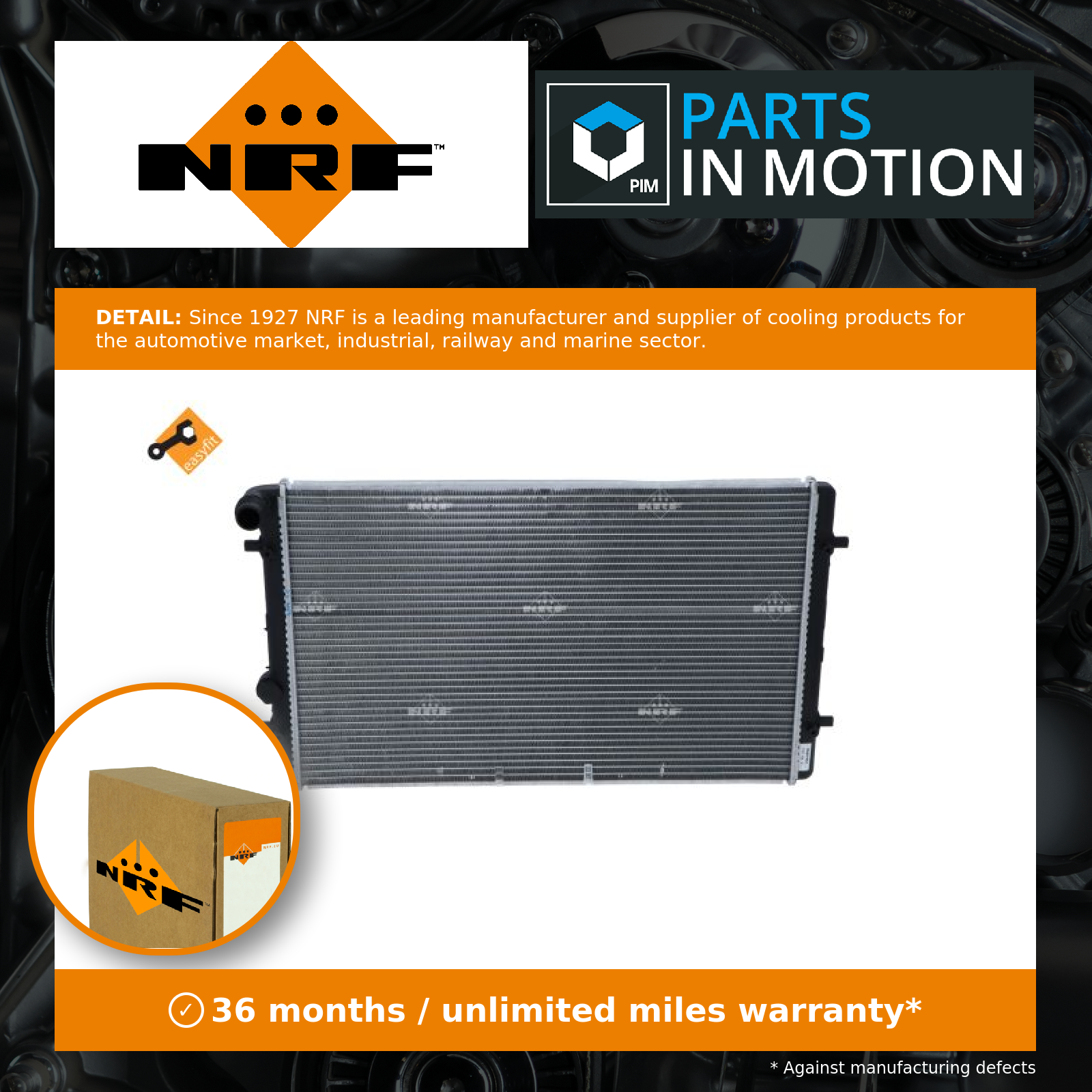 Radiator fits AUDI S3 8L1 1.8 99 to 03 NRF 1J0121253AB 1J0121253AD 1J0121253AF