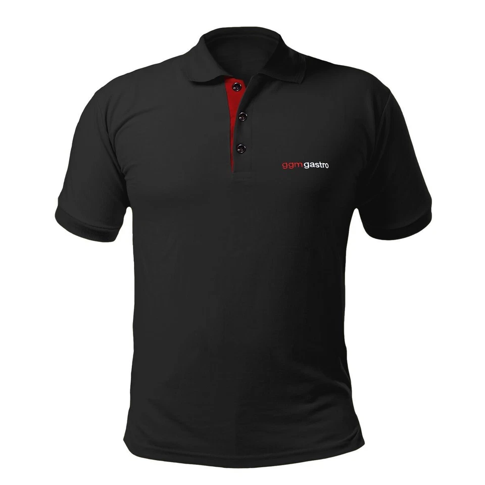 GGM Gastro 5 Stück Poloshirt MEN Herren Schwarz Größe: XXL Baumwolle mit Logo