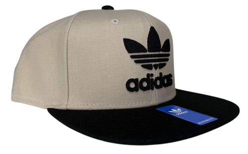 Adidas Beige Originals Trefoil Chain Snapback Flat Brim Hat, Cap, New - Picture 4 of 12