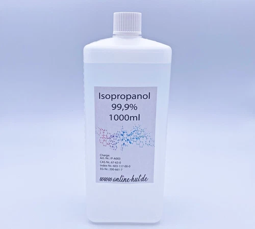 Online-Hut - Isopropanol - Klar - 99,9% - 1000 ml - IP-A003