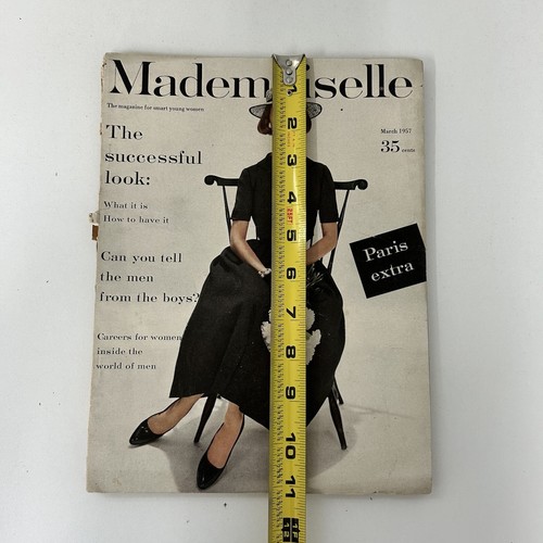 Mademoiselle Magazine March 1957 Paris Extra Neiman-Marcus Ad Classic VTG READ - Picture 12 of 15