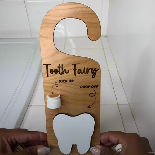 Encourages Tooth Care Tooth Door Hanger Tooth Keepsake Container Baby Tooth - Picture 9 of 14