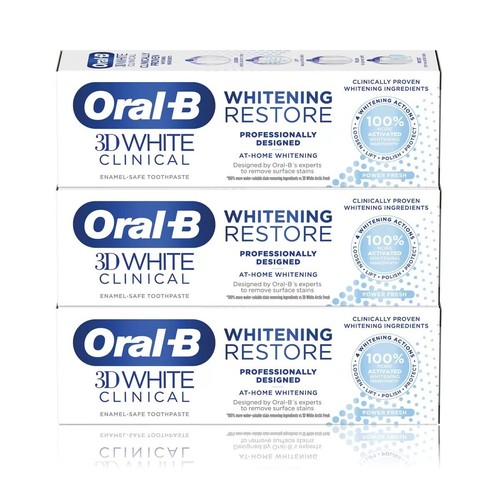 Oral-B 3D White Clinical Whitening Restore Power Fresh Toothpaste 70ml - Picture 9 of 30