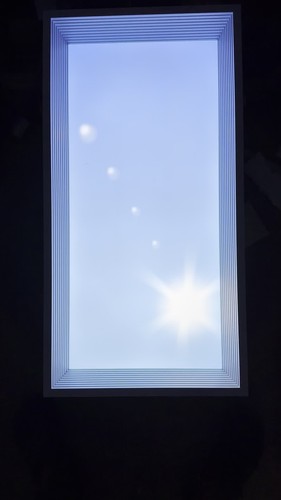 Pannello 72 W Apparecchio Luce Apparecchio Da Soffitto Dimmerabile Sole Blu Luce Cielo Corridoio - Video 1 di 1