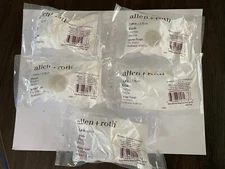 Allen + Roth Button Pull Knobs White Finish 5 Qty.  0228250 Model CR6001-38-CW