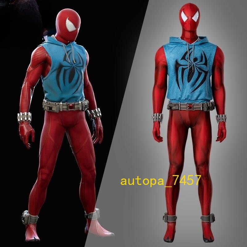 Scarlet Spider Cosplay Costume Across The Spider Verse Ben Reilly